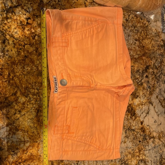 Express Neon Orange Shorts - Picture 5 of 6